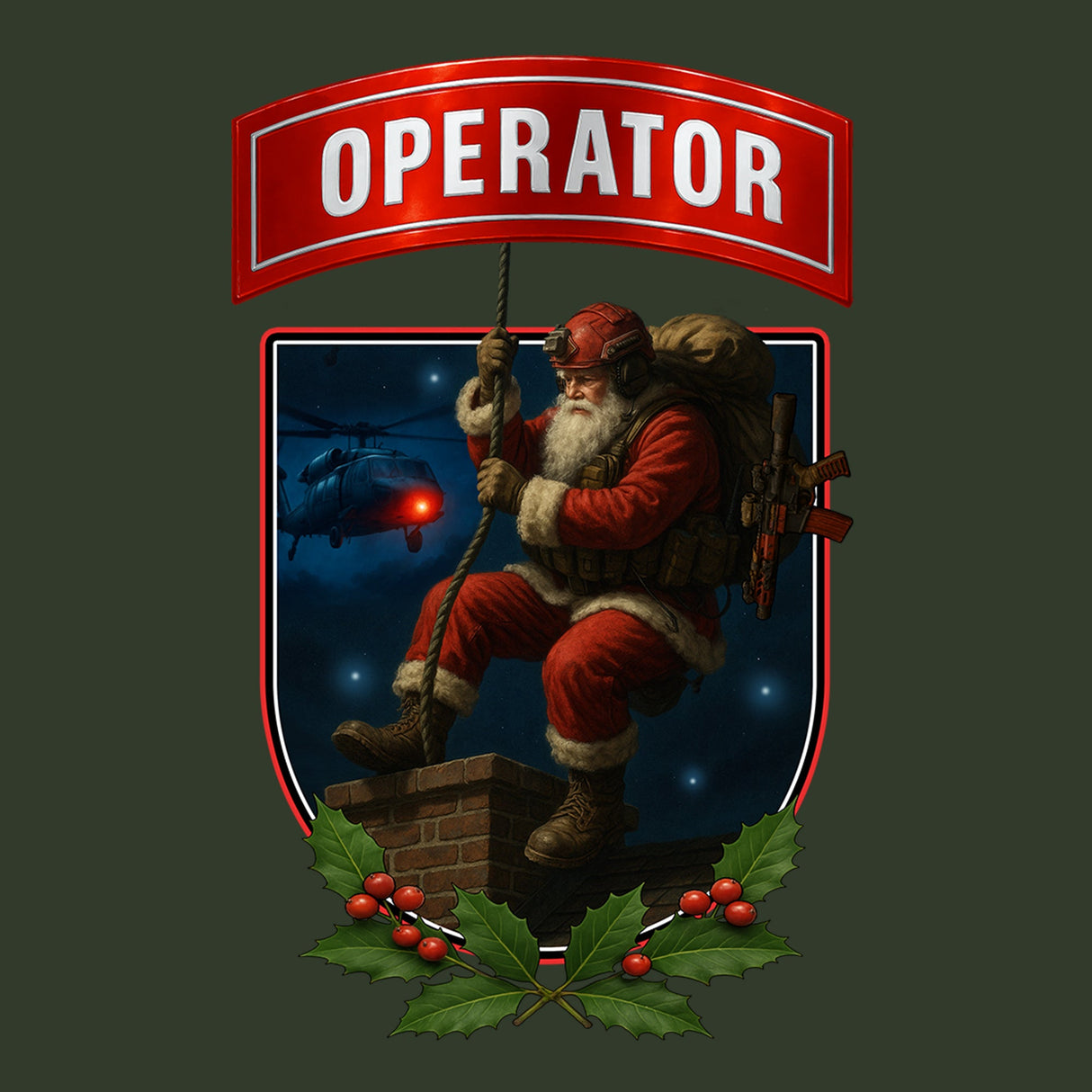 Sgt. Santa Operator Holly Hoodie