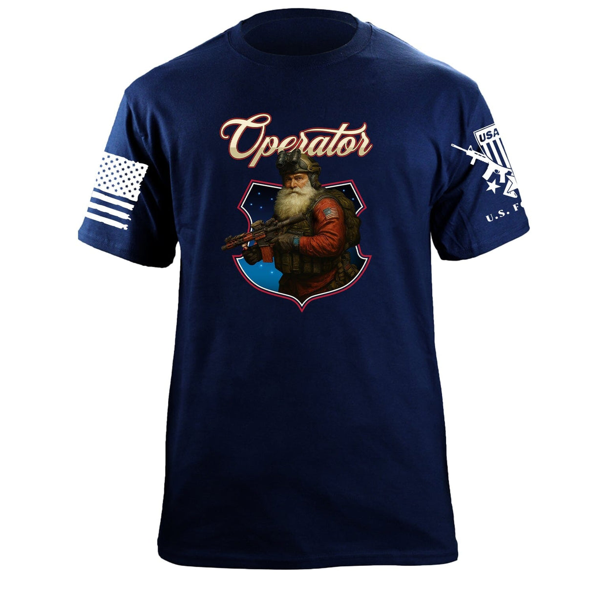 Operator Santa Variant T-Shirt Shirts 87291-S-NAVY