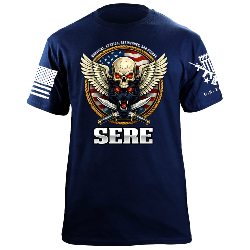SERE Skull T-Shirt Shirts 88088-S-NAVY