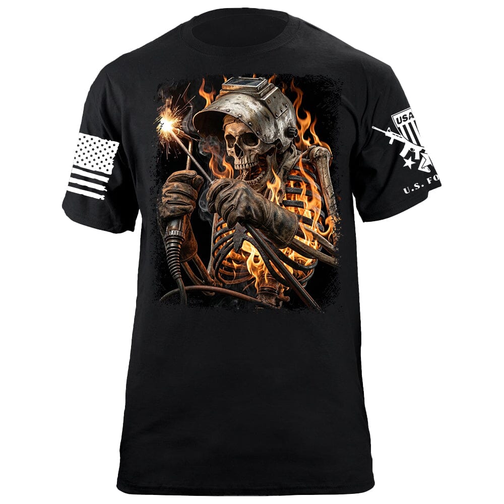 Blue Collar Skeleton T-Shirt Shirts 88139-S-BK