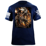 Blue Collar Skeleton T-Shirt Shirts 88139-S-NAVY