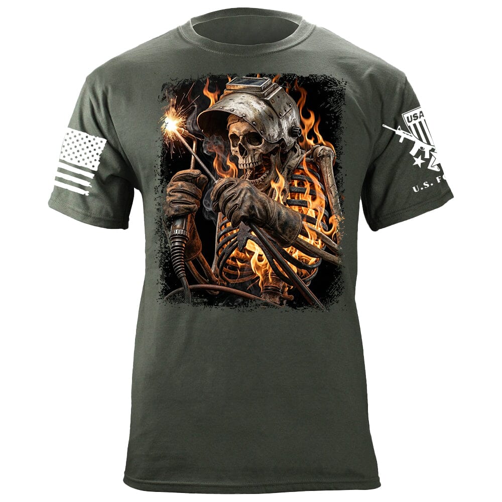 Blue Collar Skeleton T-Shirt Shirts 88139-S-MG