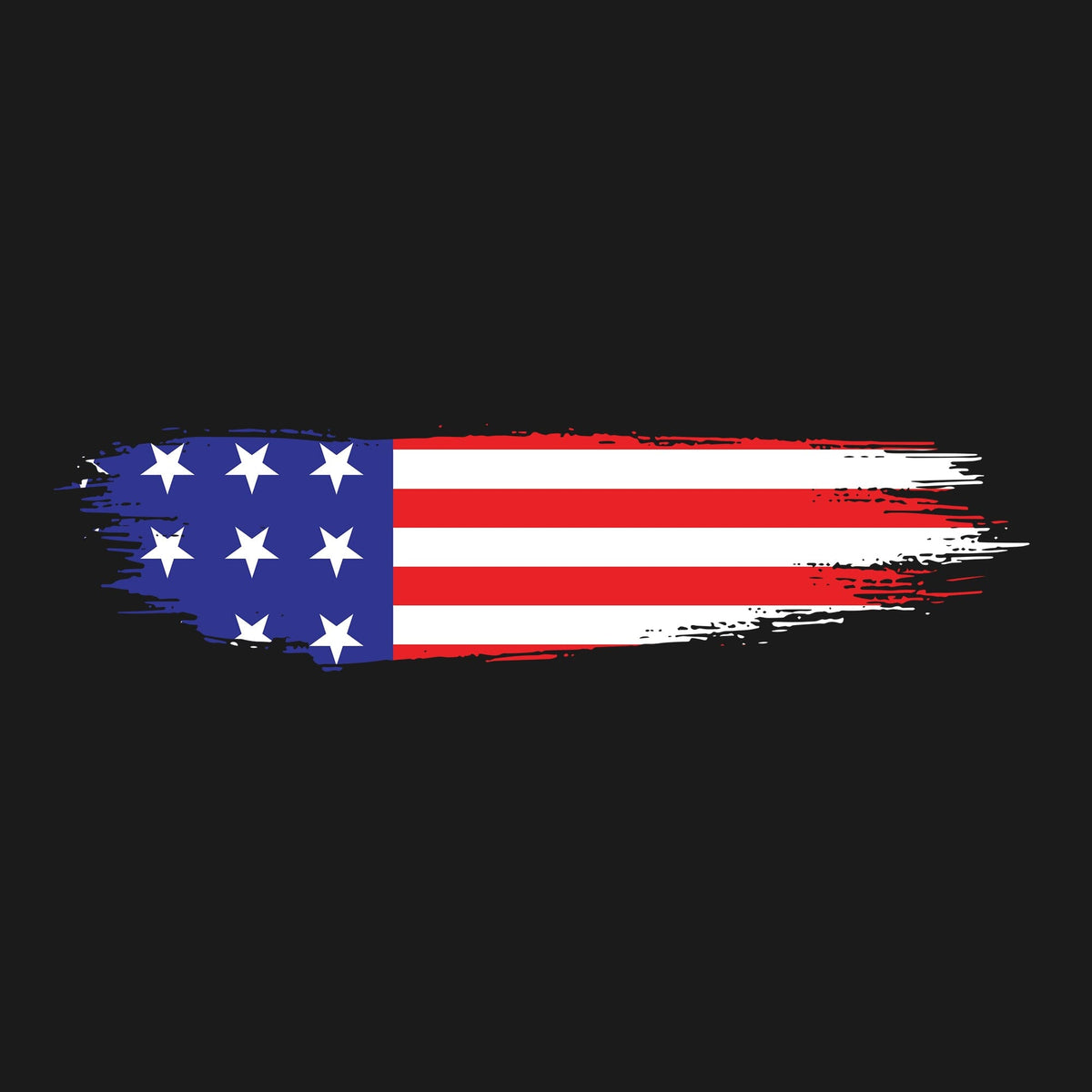 Skinny Horizontal Paint Swatch American Flag Hoodie Hoodies 