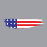 Skinny Horizontal Paint Swatch American Flag Hoodie
