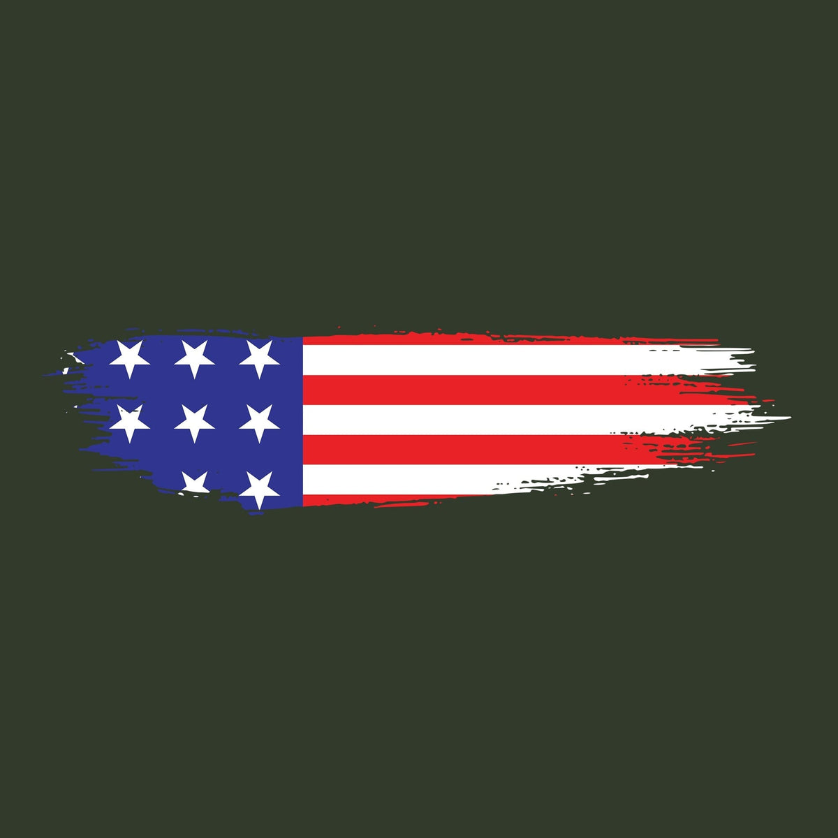 Skinny Horizontal Paint Swatch American Flag Hoodie Hoodies 