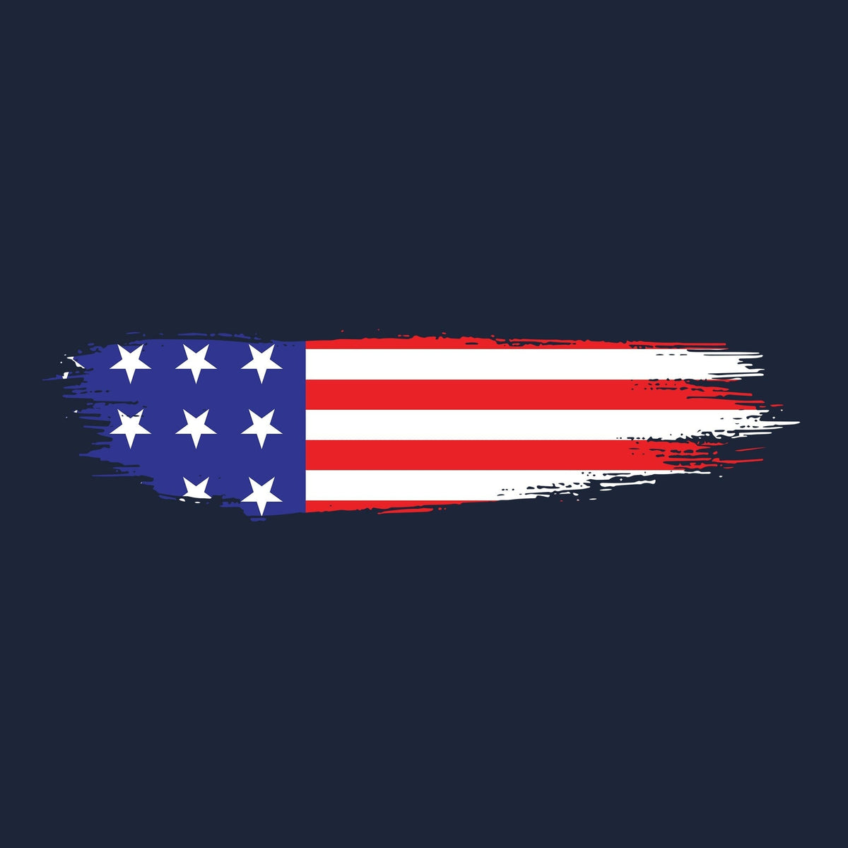Skinny Horizontal Paint Swatch American Flag Hoodie Hoodies 