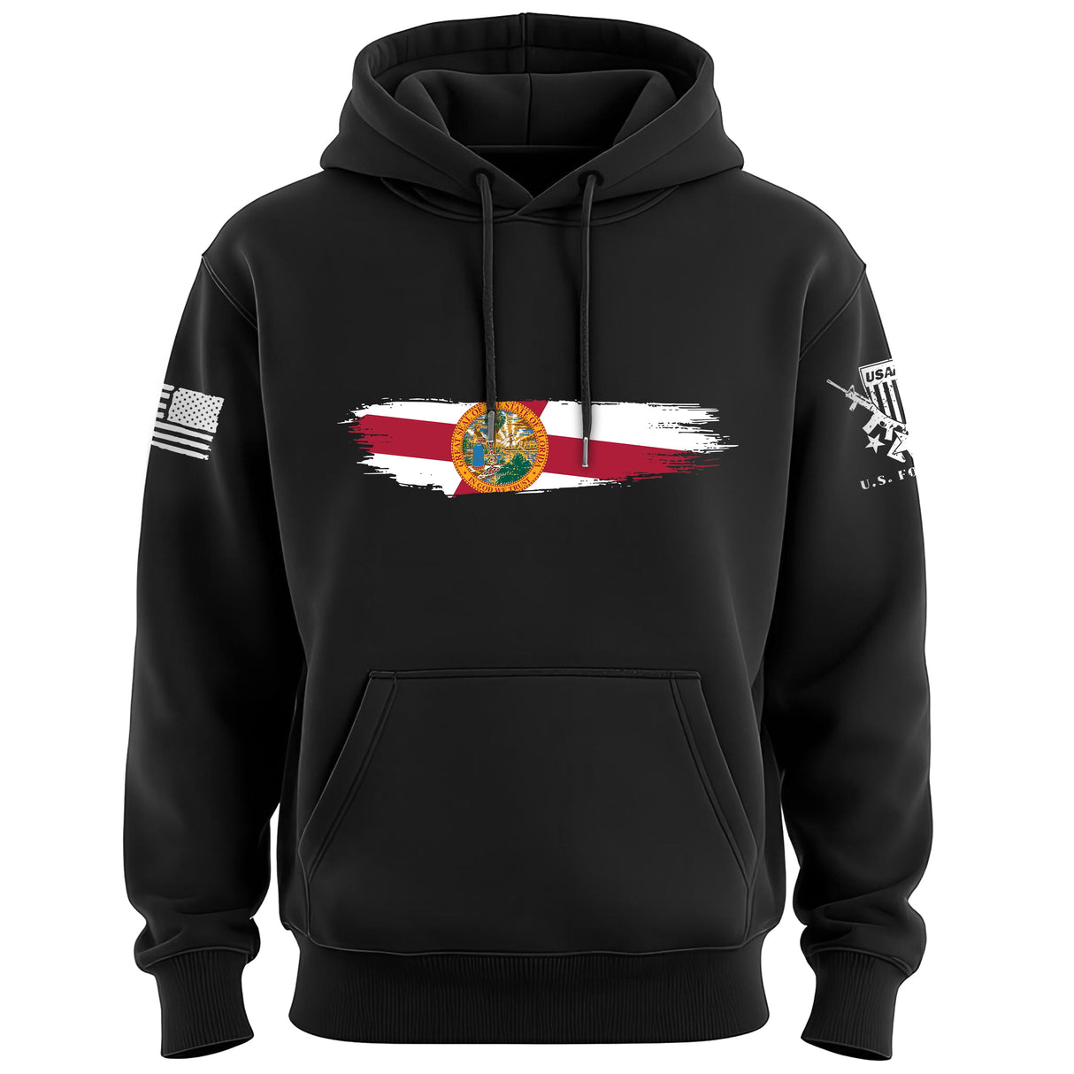 Skinny Horizontal Paint Swatch Florida Flag Hoodie
