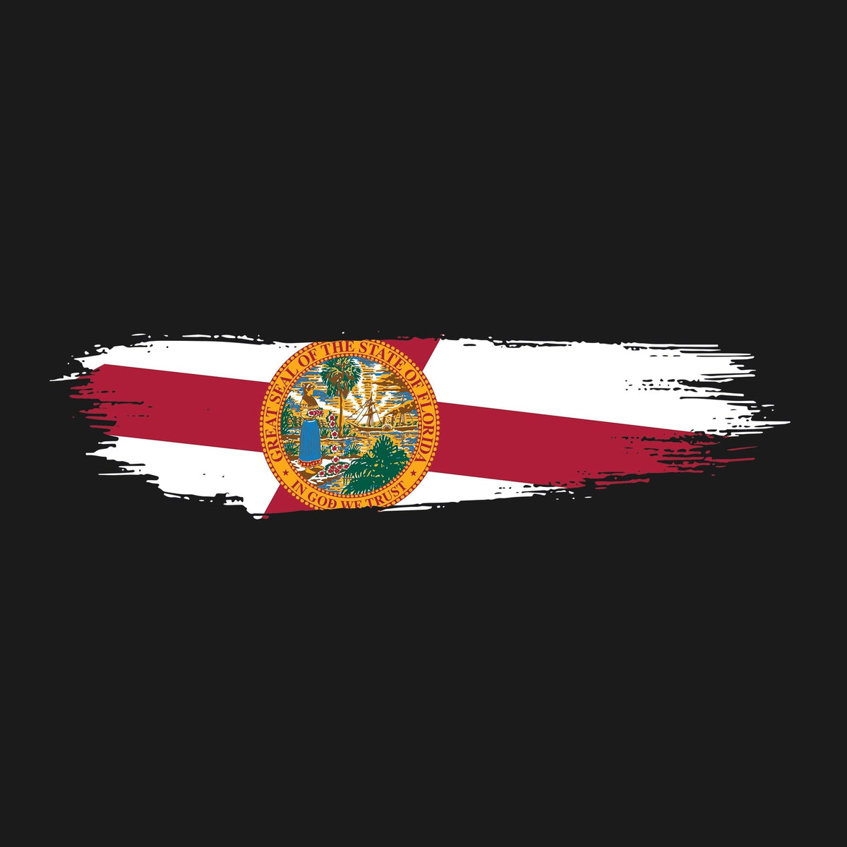 Skinny Horizontal Paint Swatch Florida Flag Hoodie Hoodies 