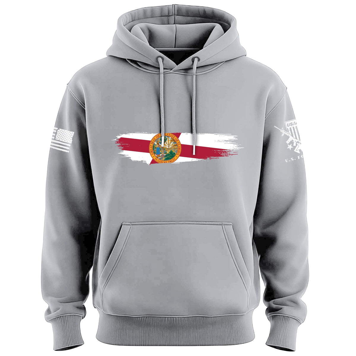 Skinny Horizontal Paint Swatch Florida Flag Hoodie Hoodies 100247-S-HG