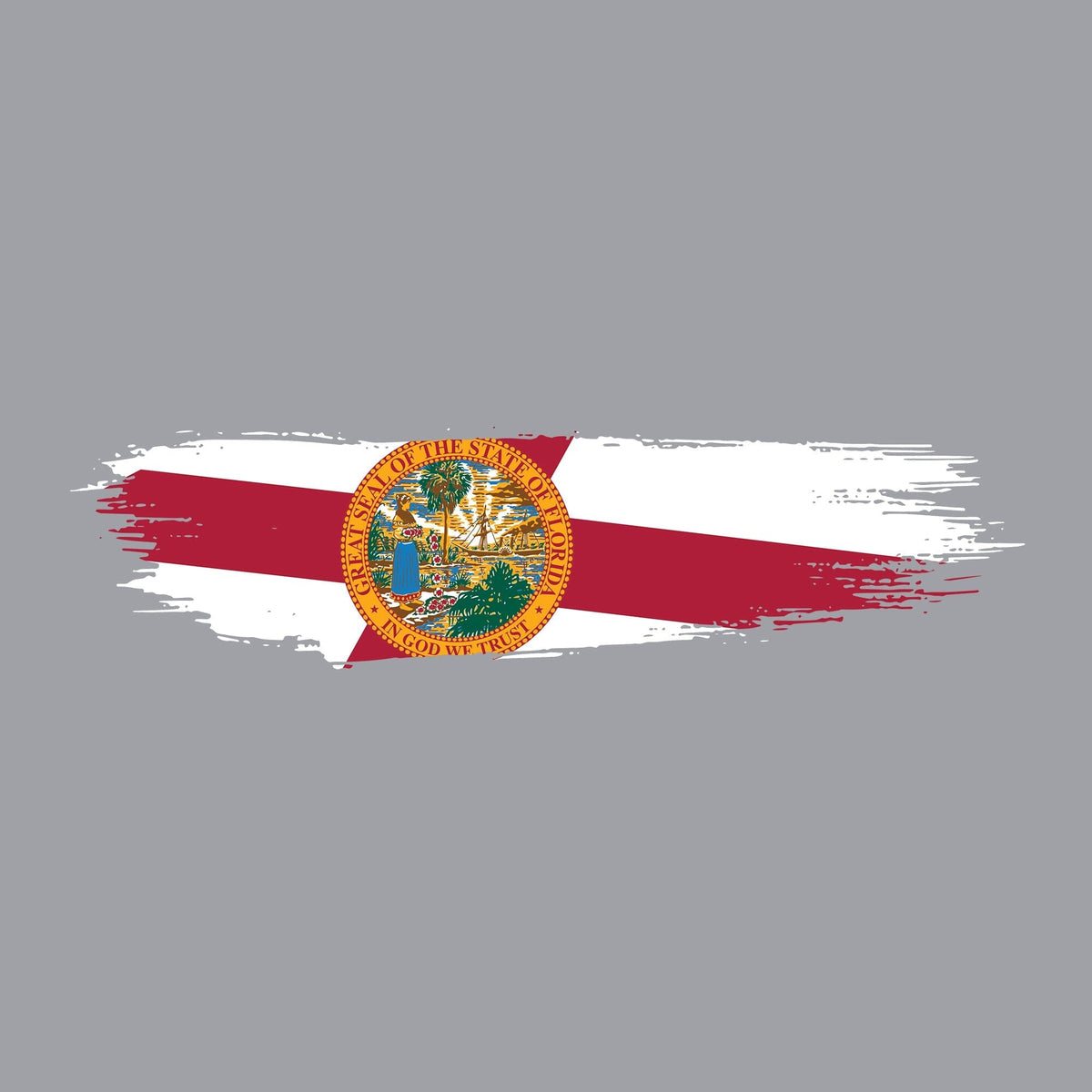 Skinny Horizontal Paint Swatch Florida Flag Hoodie Hoodies 