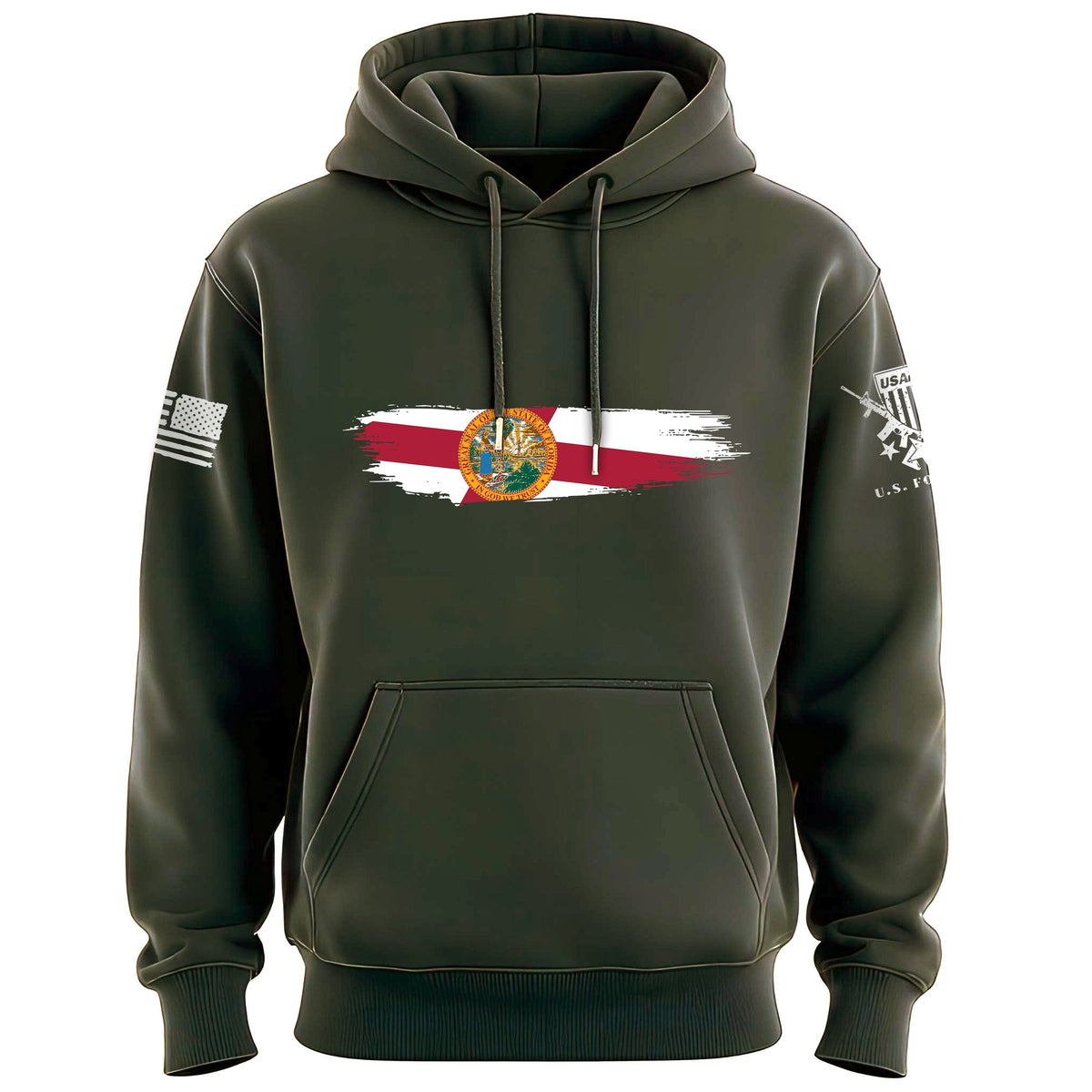 Skinny Horizontal Paint Swatch Florida Flag Hoodie Hoodies 100247-S-MG