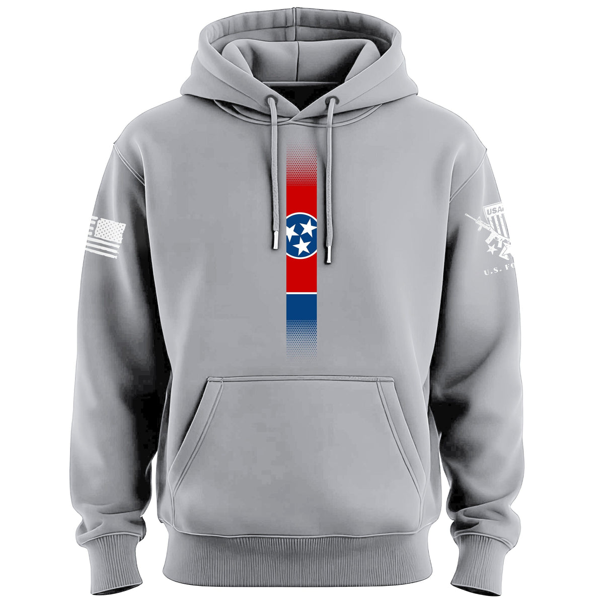 Skinny Tennessee Flag Vertical Hoodie Hoodies 100248-S-HG