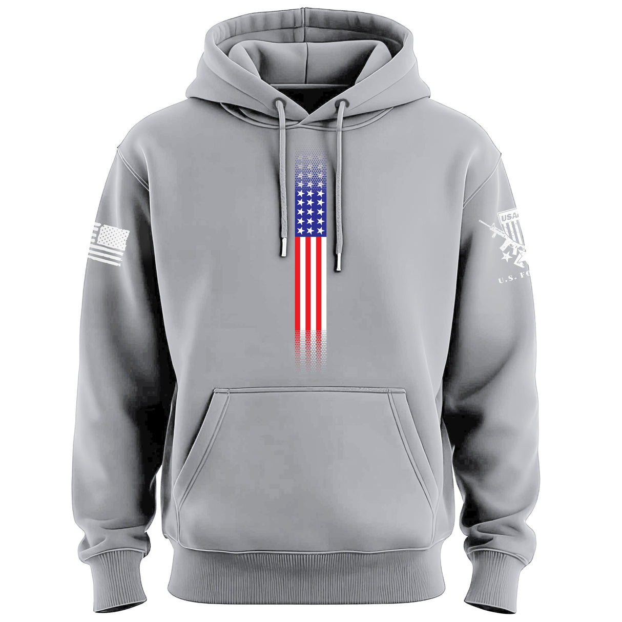 Skinny US Flag Vertical Hoodie