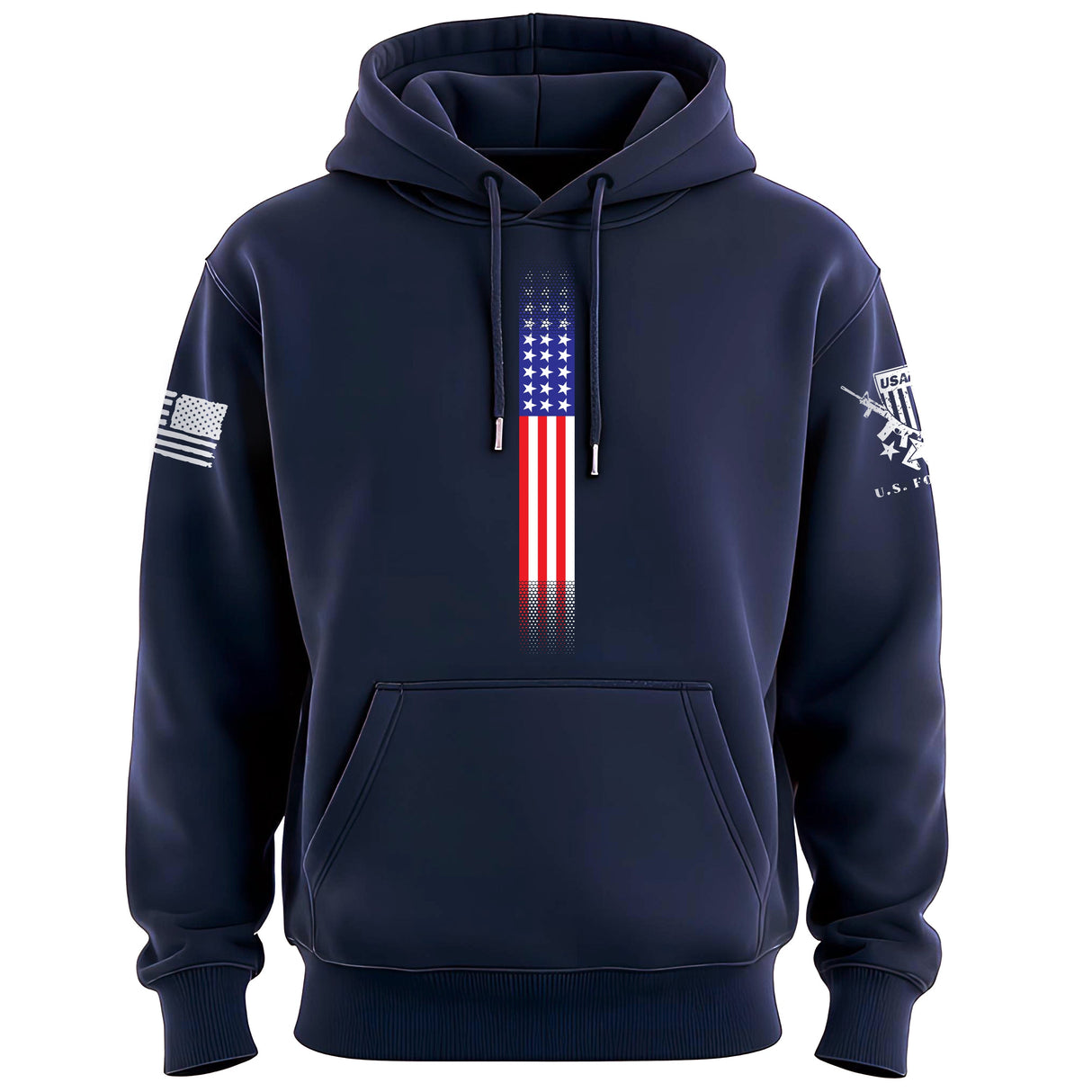 Skinny US Flag Vertical Hoodie