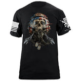 Skull Fighter Pilot T-Shirt Shirts 88141-S-BK