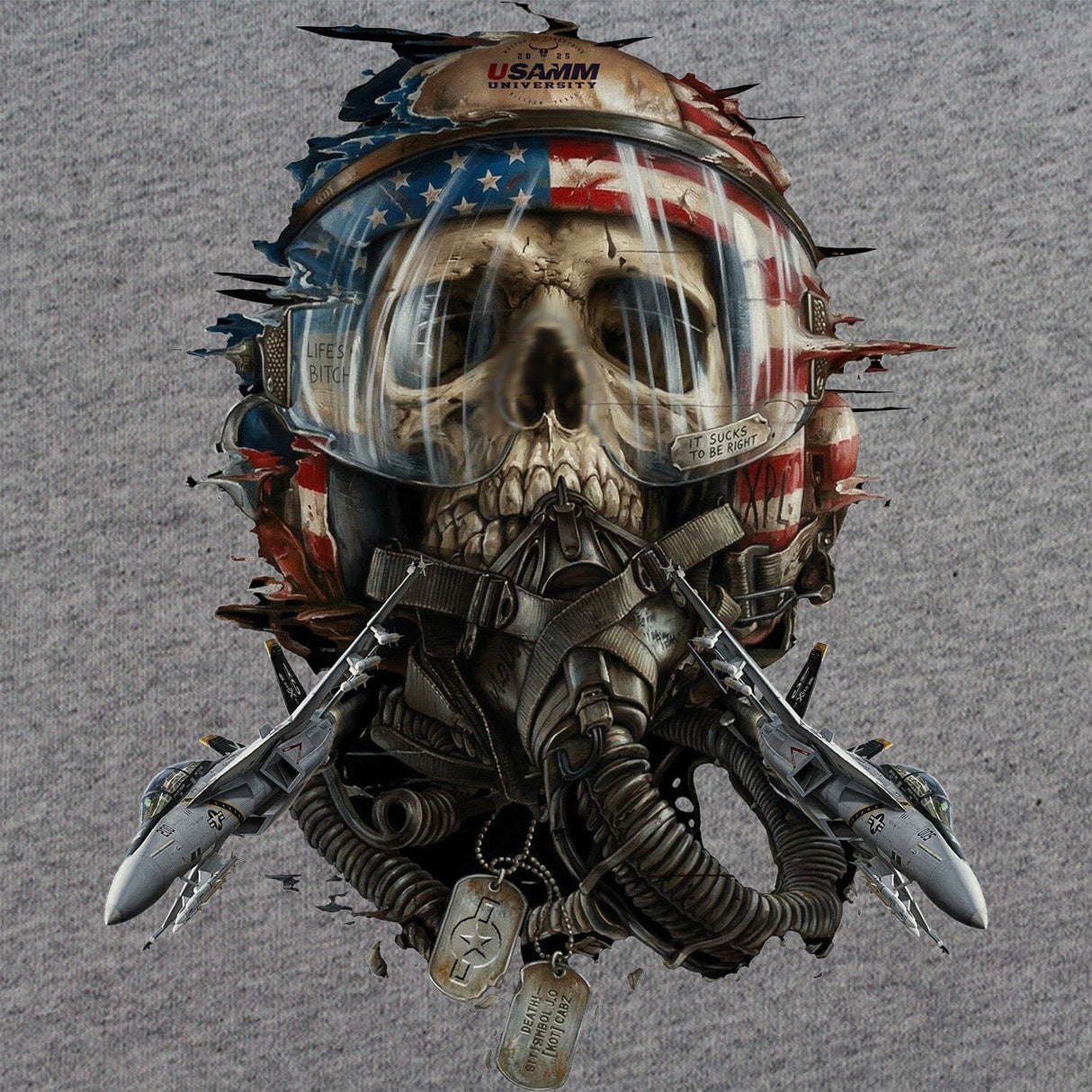 Skull Fighter Pilot T-Shirt Shirts 
