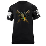 Skull Crossed Guns T-Shirt Shirts 87406-S-BK