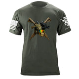 Skull Crossed Guns T-Shirt Shirts 87406-S-MG
