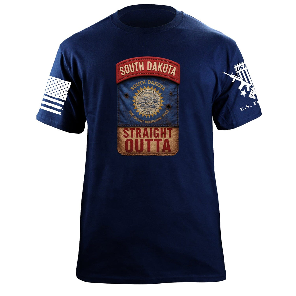State Tab Shirt: South Dakota Shirts 86419-S-NAVY