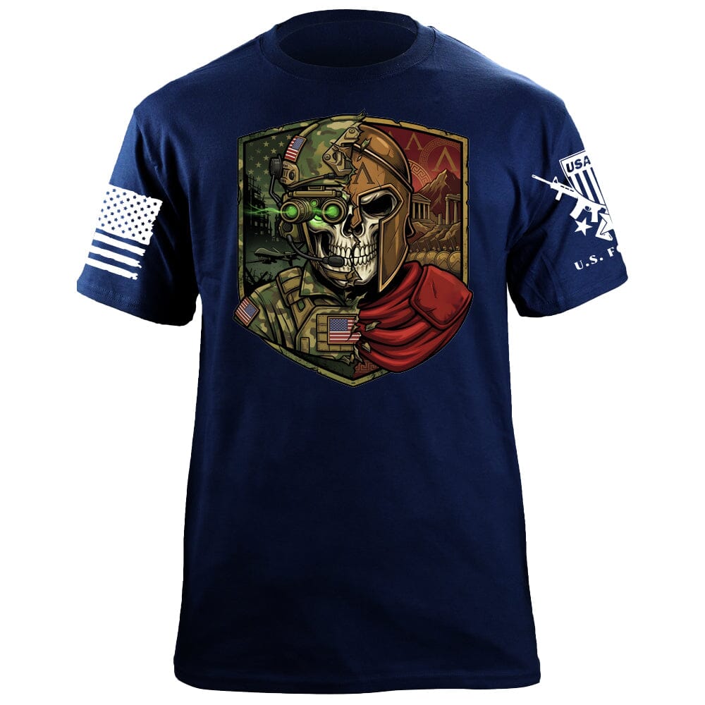 Special Forces Spartan T-Shirt Shirts 88145-S-NAVY