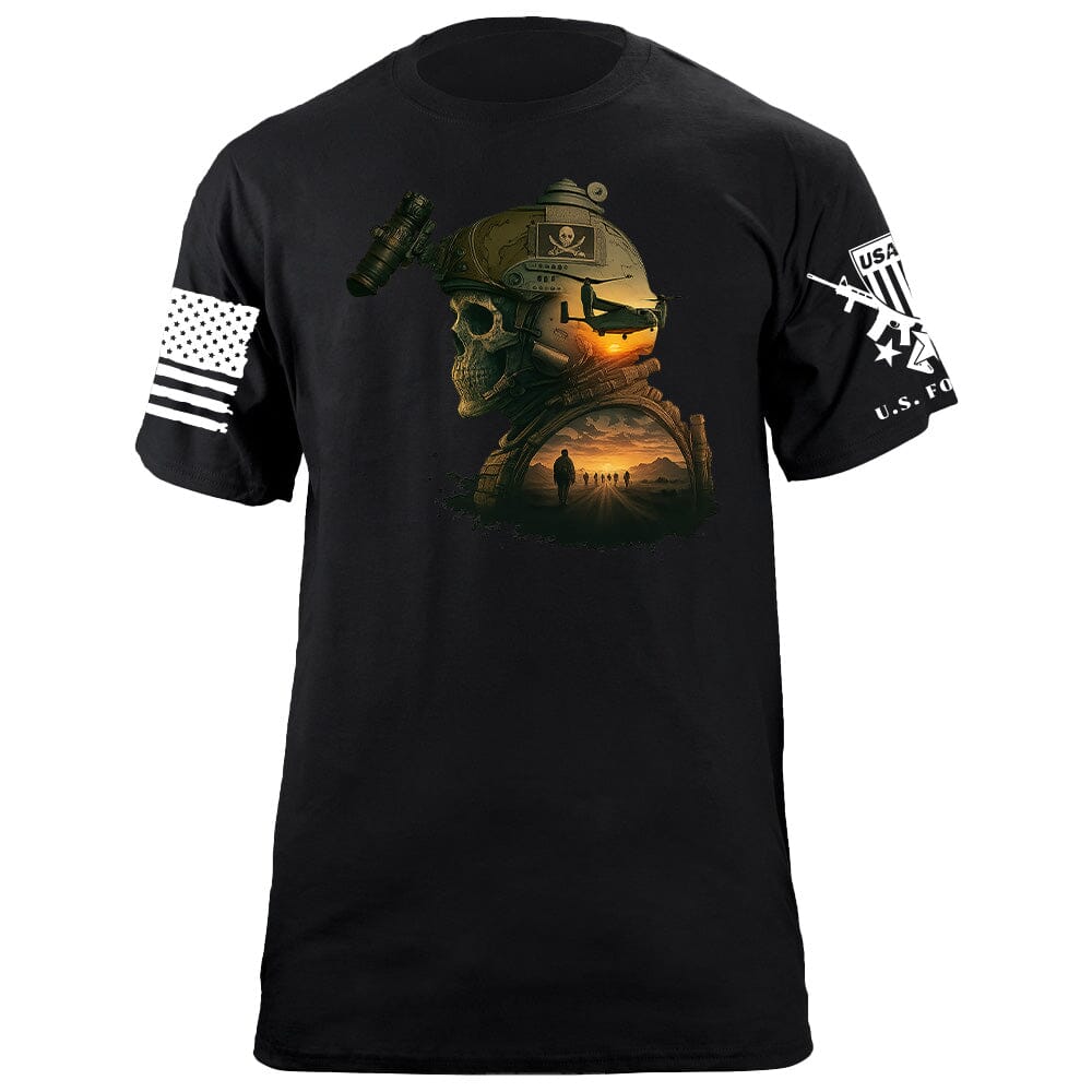 Space Force Sunset T-Shirt Shirts 86369-S-BK