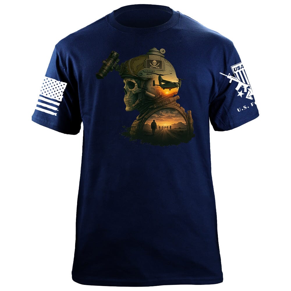 Space Force Sunset T-Shirt Shirts 86369-S-NAVY