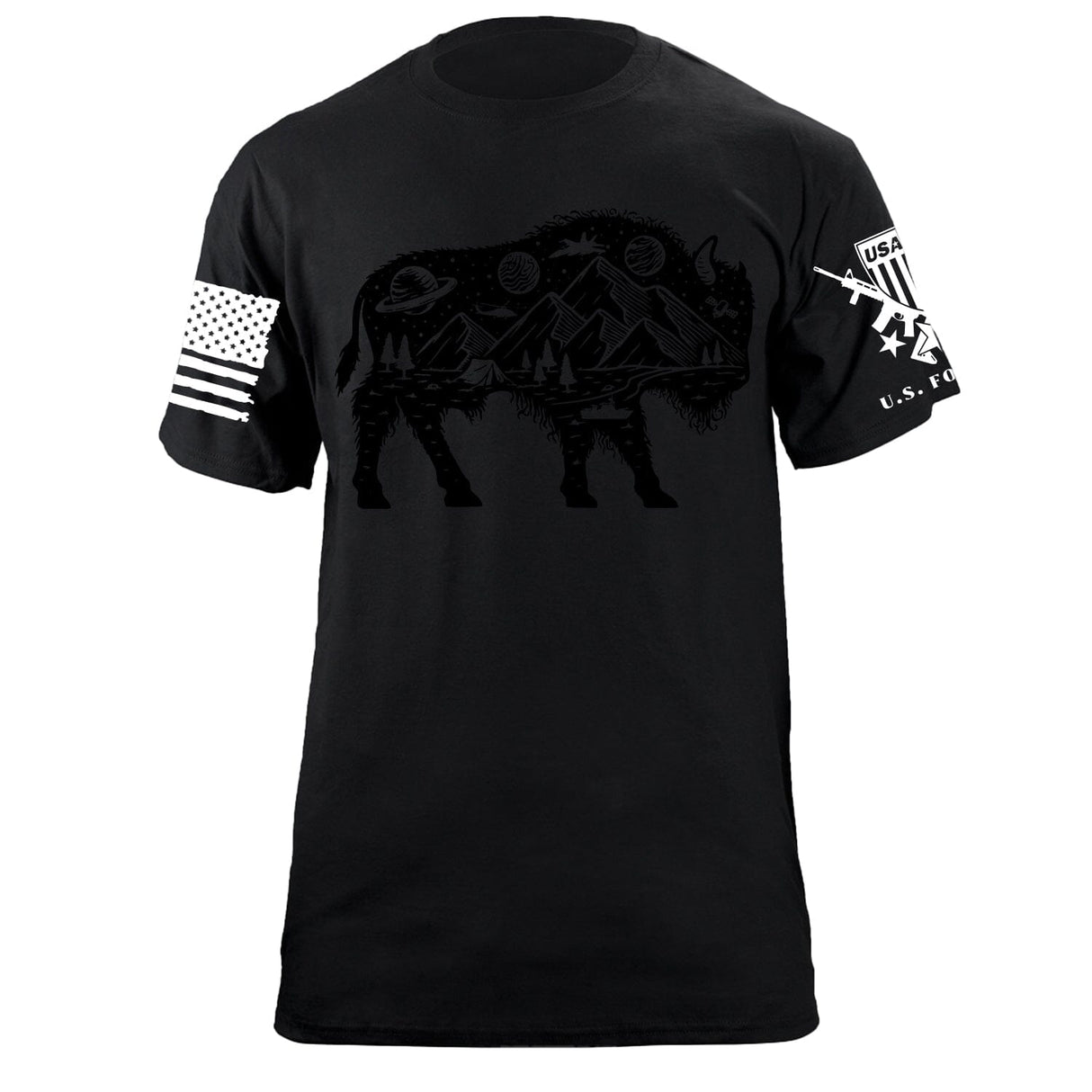 Surreal Buffalo T-Shirt Shirts 87225-S-BK