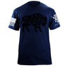 Surreal Buffalo T-Shirt Shirts 87225-S-NAVY