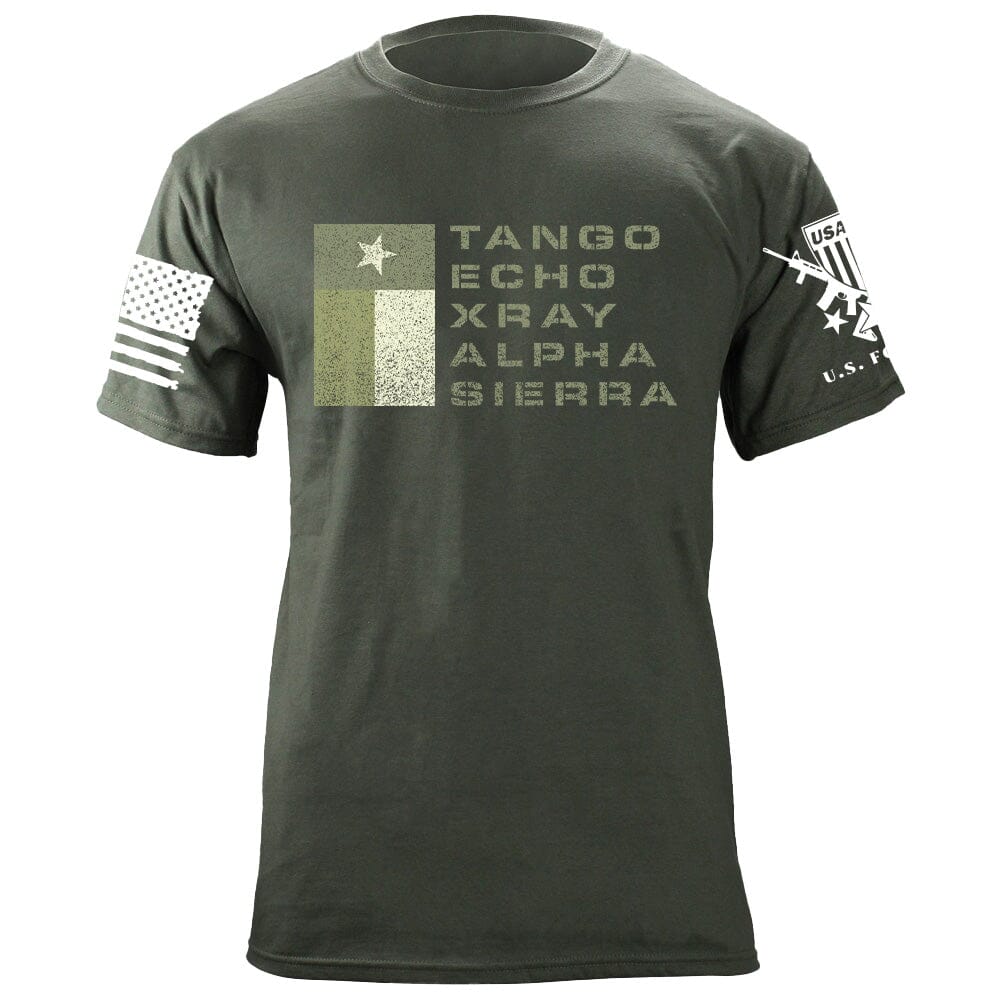 TANGO ECHO XRAY ALPHA SIERRA DRAB T-shirt
