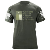 TANGO ECHO XRAY ALPHA SIERRA DRAB T-shirt