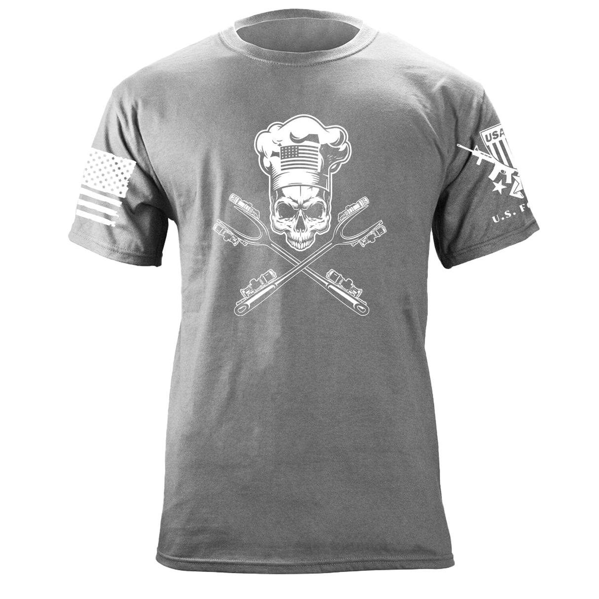 Tactical Grill Crossed Forks T-Shirt Shirts 87156-S-HG
