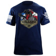 Tactical Rooster Polygon Texas T-Shirt Shirts 87057-S-NAVY