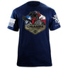 Tactical Rooster Polygon Texas T-Shirt Shirts 87057-S-NAVY