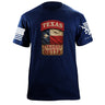 State Tab Shirt: Texas Shirts 86421-S-NAVY