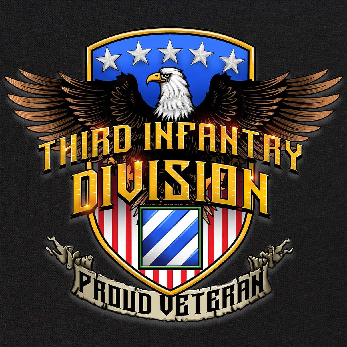 Third Infantry Eagle Shield Tshirt Shirts 