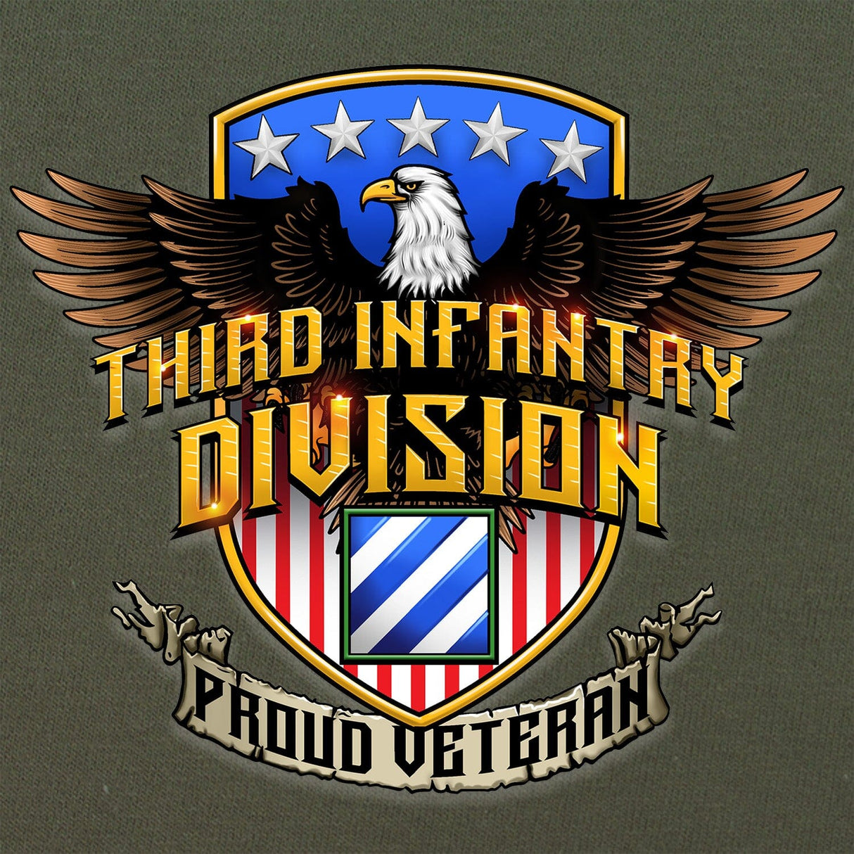Third Infantry Eagle Shield Tshirt Shirts 