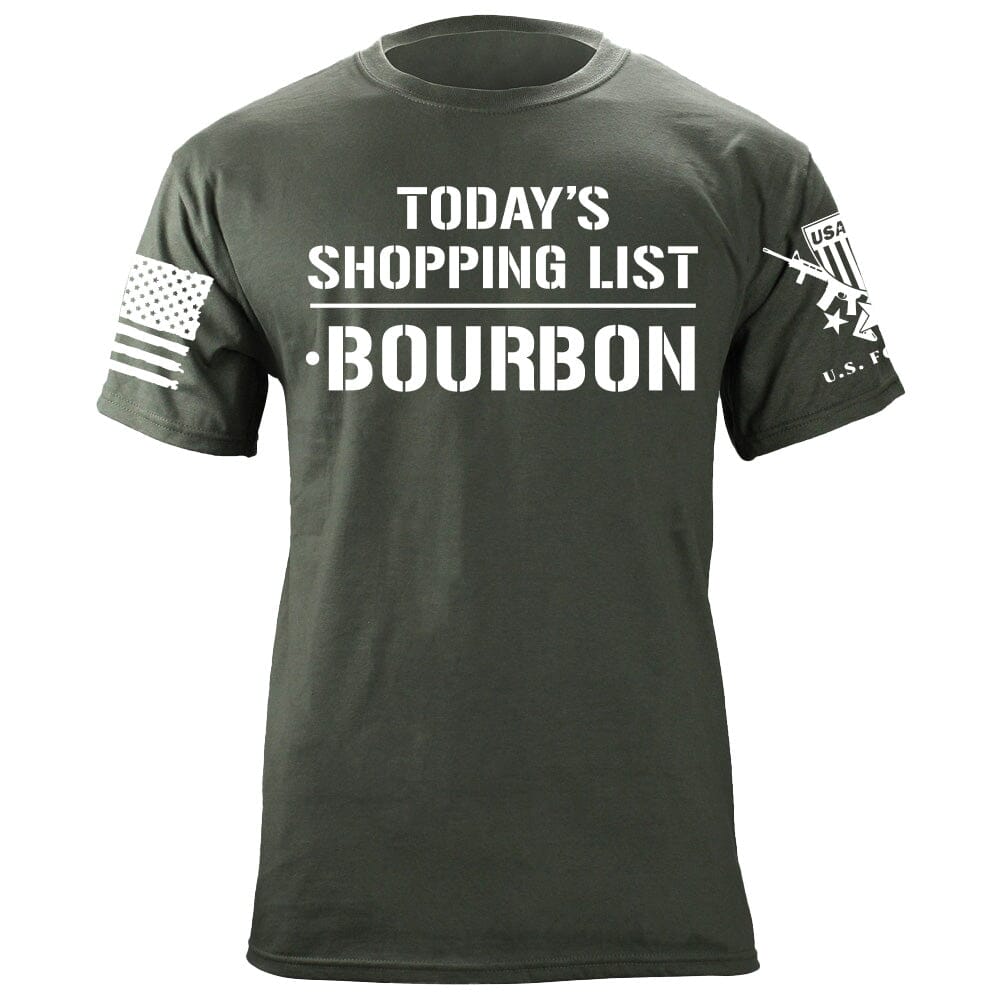 Today's Shopping List T-Shirt - Bourbon