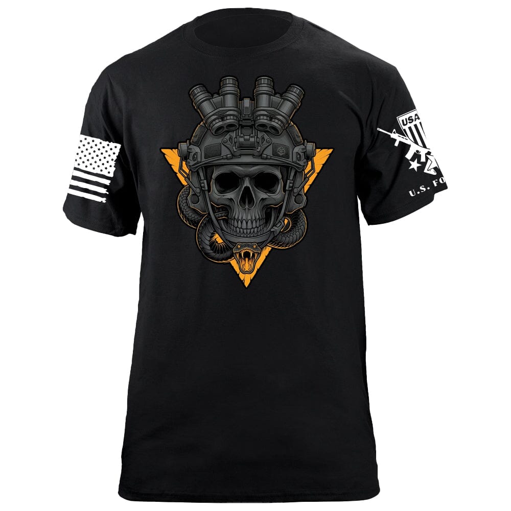 Triangle Skull Low Contrast T-Shirt Shirts 88148-S-BK