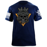 Triangle Skull Low Contrast T-Shirt Shirts 88148-S-NAVY
