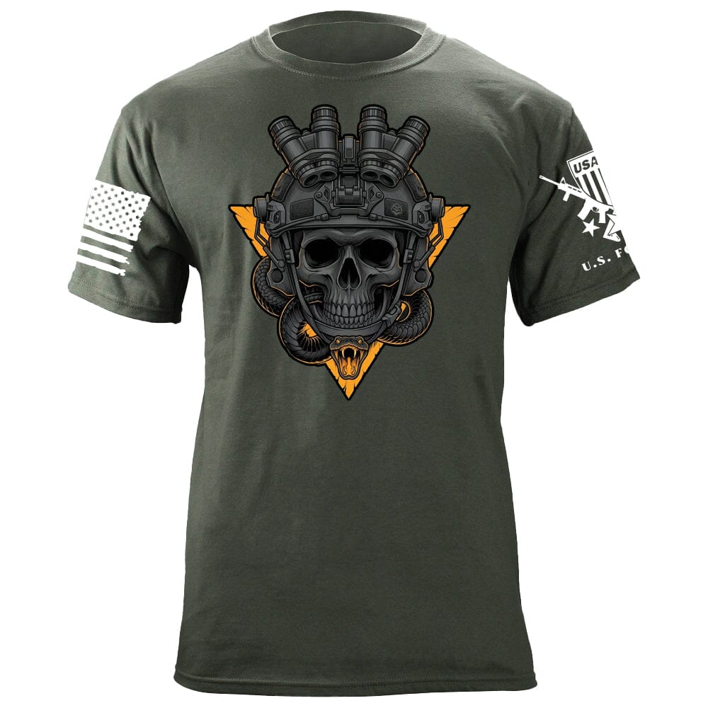 Triangle Skull Low Contrast T-Shirt Shirts 88148-S-MG