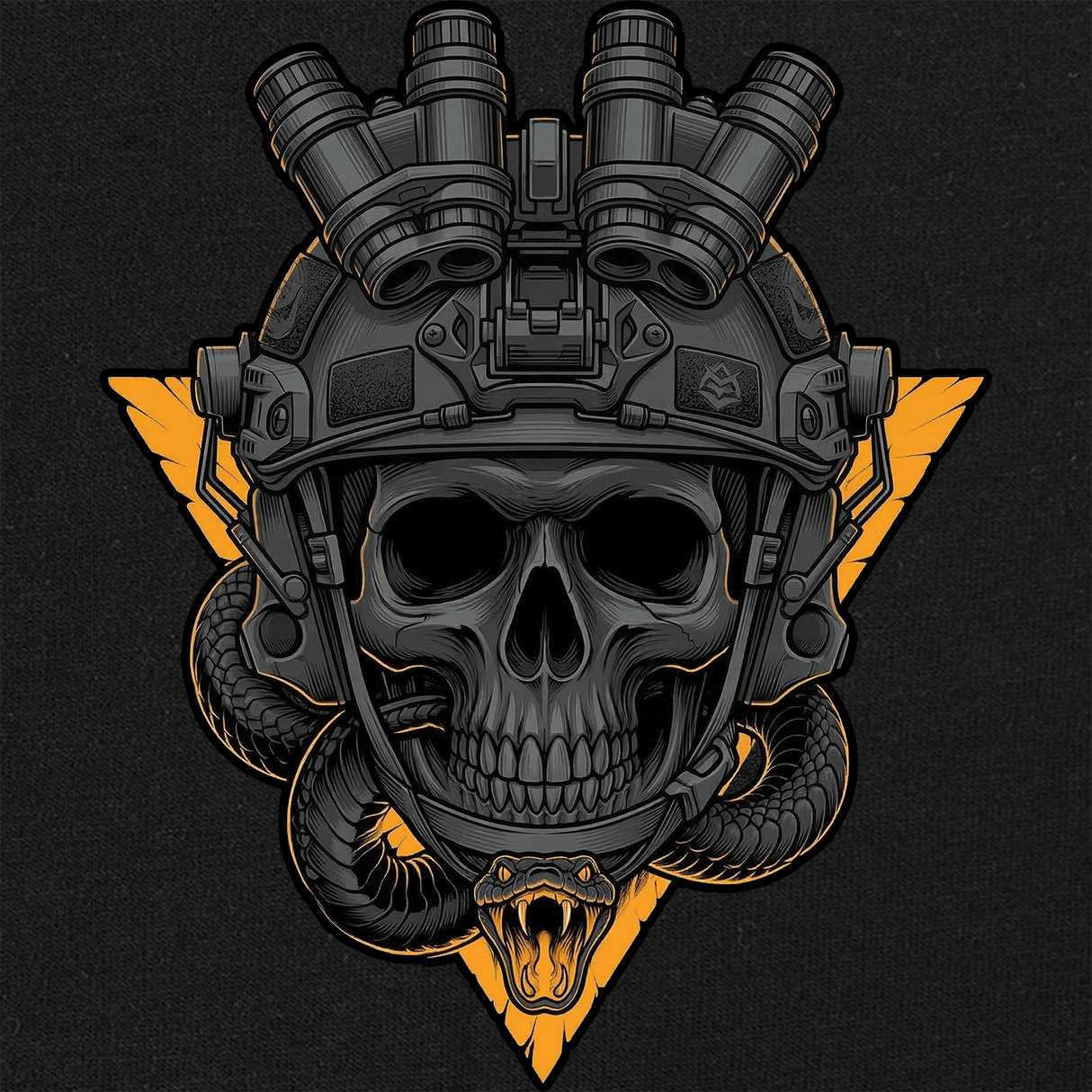 Triangle Skull Low Contrast T-Shirt Shirts 