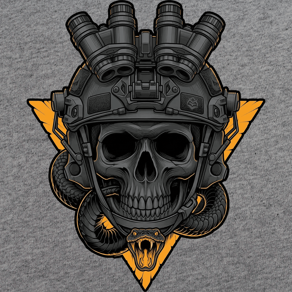 Triangle Skull Low Contrast T-Shirt Shirts 