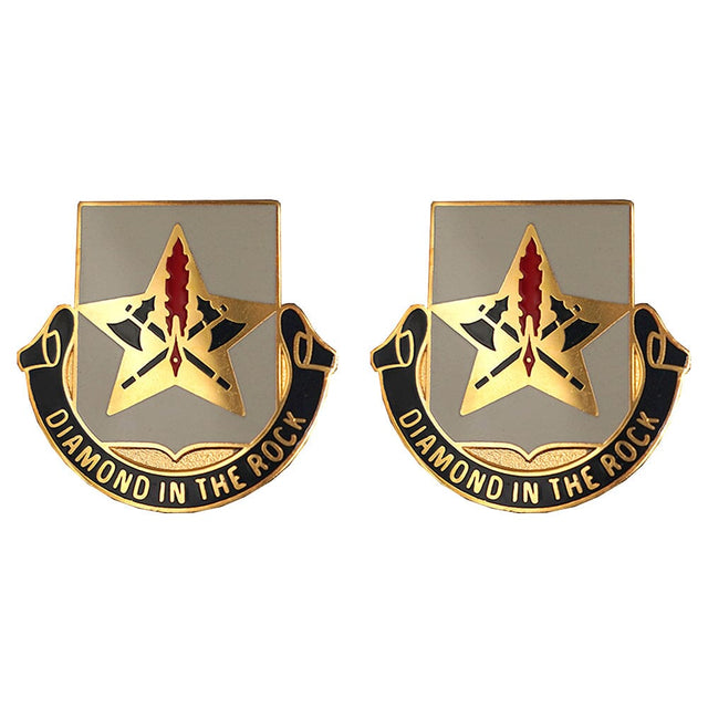 177th Finance Battalion Unit Crest (DIAMOND IN THE ROCK) Army Unit Crests 