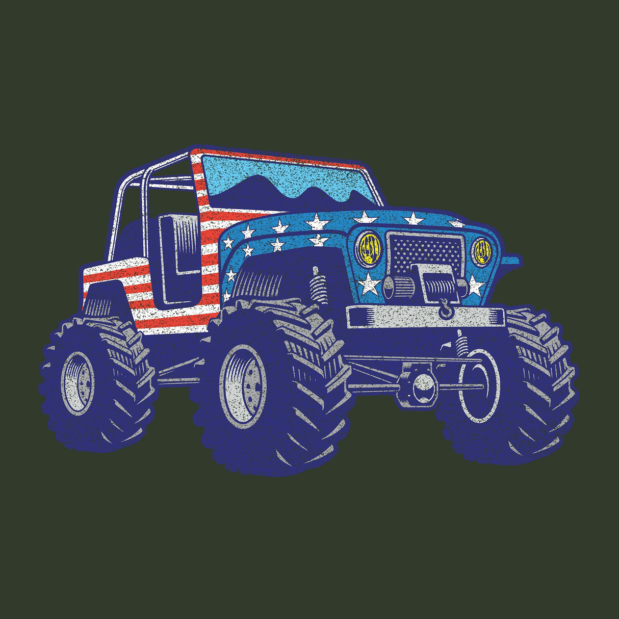 USA FLAG Jeep Hoodie
