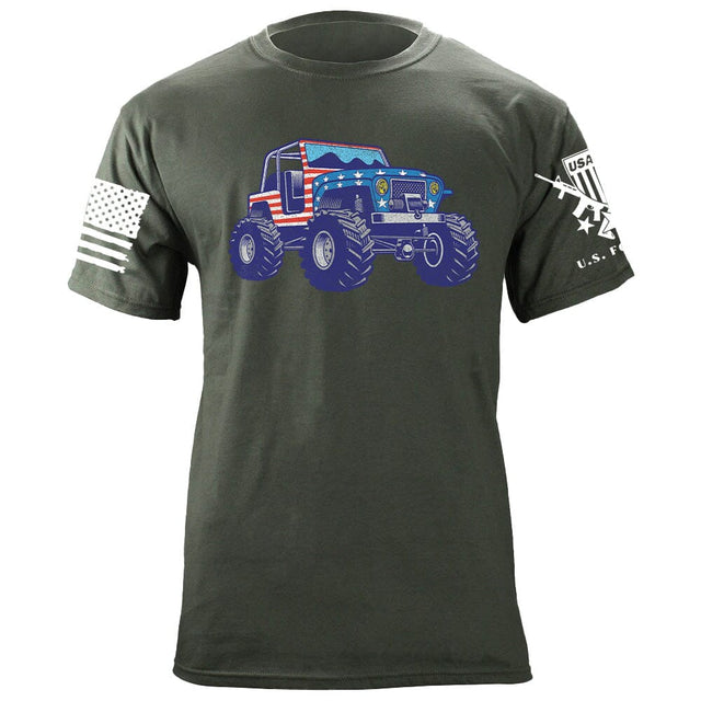 USA FLAG Jeep T-Shirt Shirts 87051-S-MG