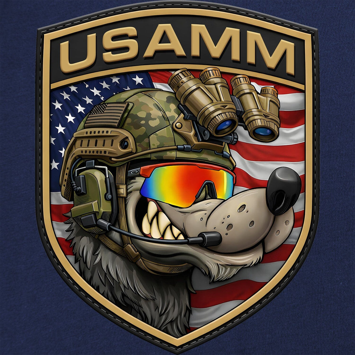 USAMM Shield Wolf T-Shirt Shirts 