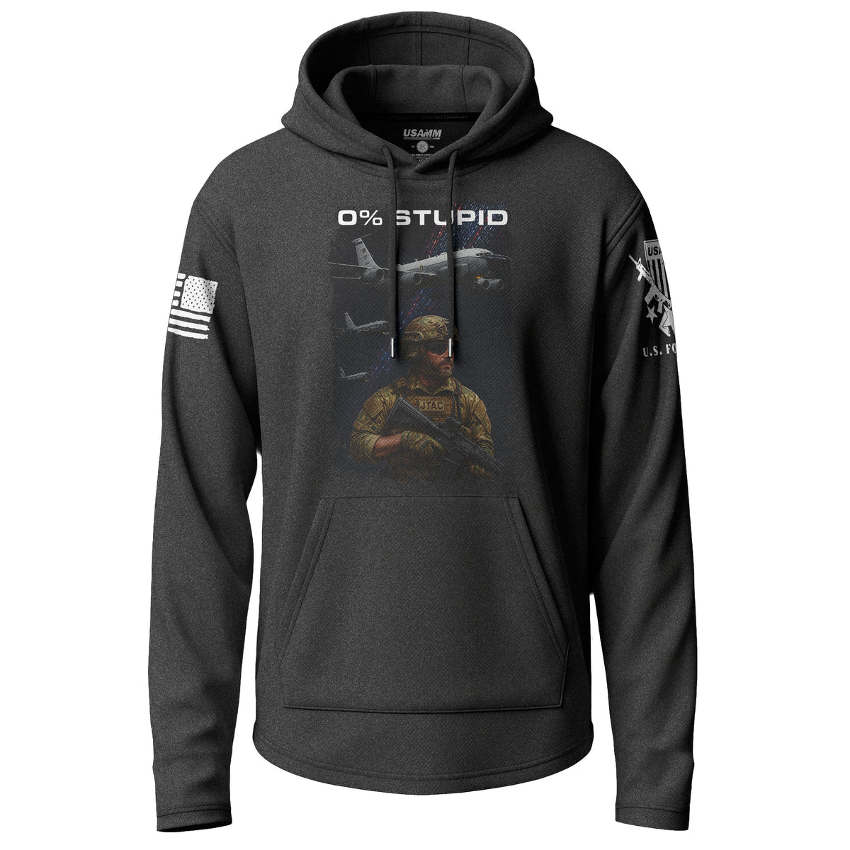 0% Stupid JTAC Tactical Graphic Lightweight Hoodie