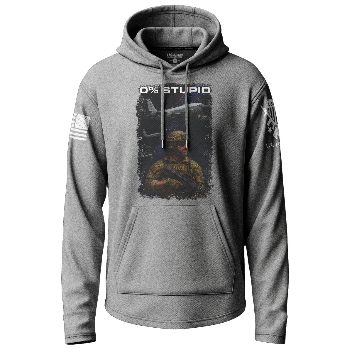 0% Stupid JTAC Tactical Graphic Lightweight Hoodie