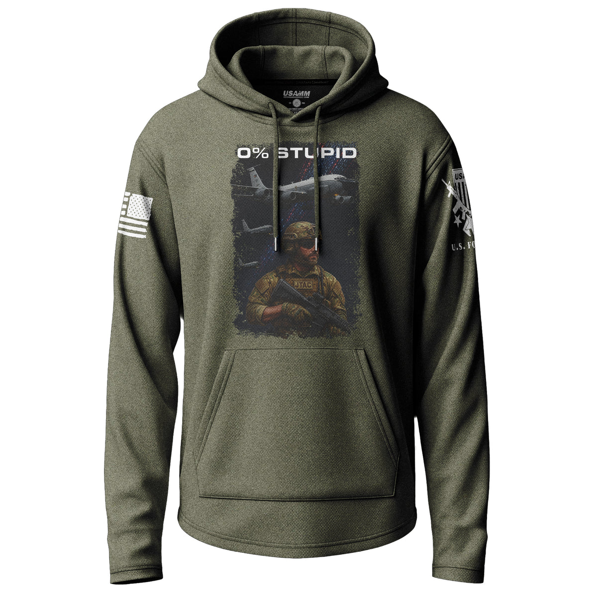 0% Stupid JTAC Tactical Graphic Lightweight Hoodie