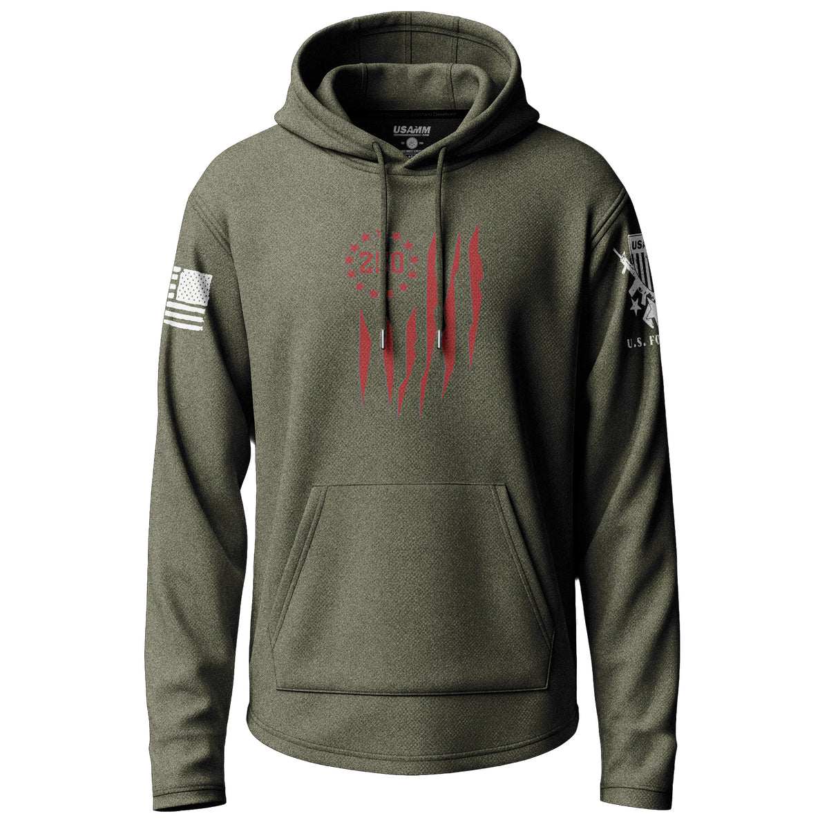 America 250 Tattered Flag Graphic Lightweight Hoodie